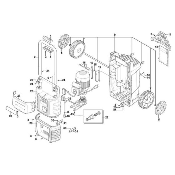 Main Assembly for DeWalt DXPW001E Pressure Washer