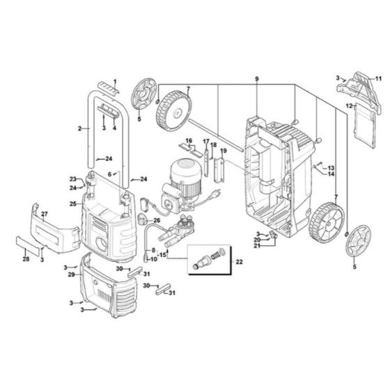 Main Assembly for DeWalt DXPW001E