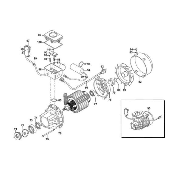 Motor Assembly for DeWalt DXPW002(A)E Pressure Washer