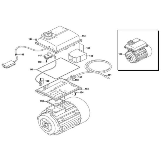 Motor Assembly for DeWalt DXPW005E Pressure Washer