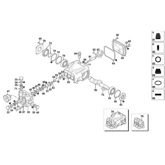 Pump Assembly for DeWalt DXPW006E Pressure Washer