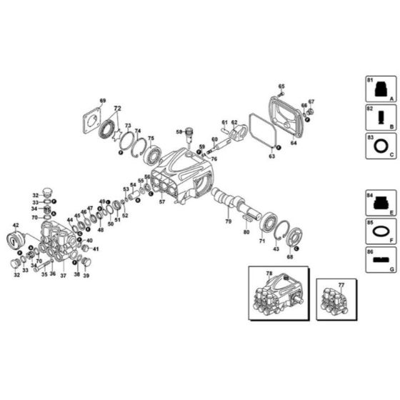 Pump Assembly for DeWalt DXPW007E Pressure Washer