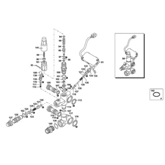 Valve Body Assembly for DeWalt DXPW007E Pressure Washer