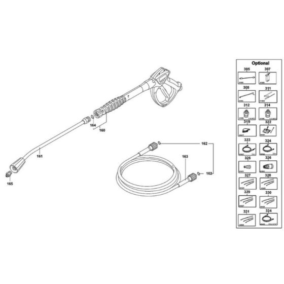 Handle Assembly for DeWalt DXPW007E Pressure Washer