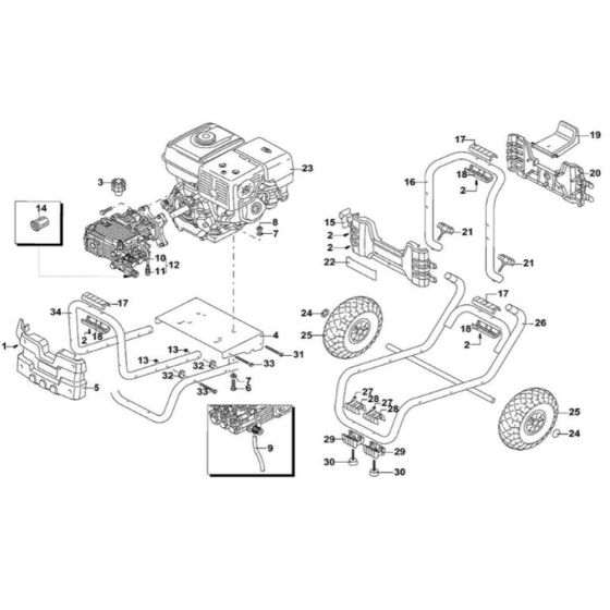 Main Assembly for DeWalt DXPW010E Pressure Washer