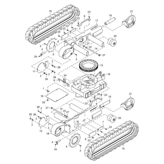 Undercarriage Assembly for BobCat E08
