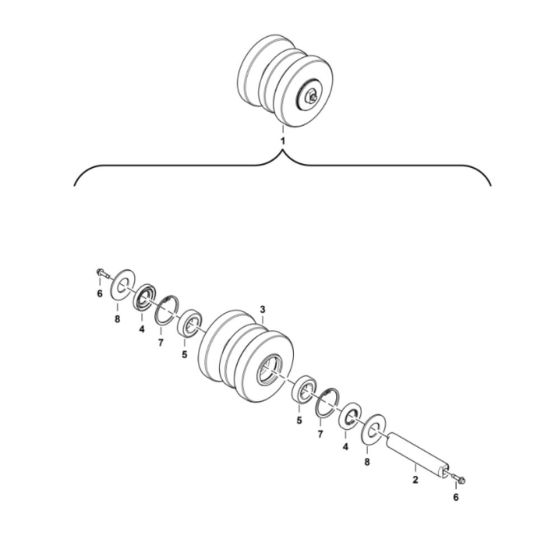 Tracks Roller Assembly for BobCat E10Z