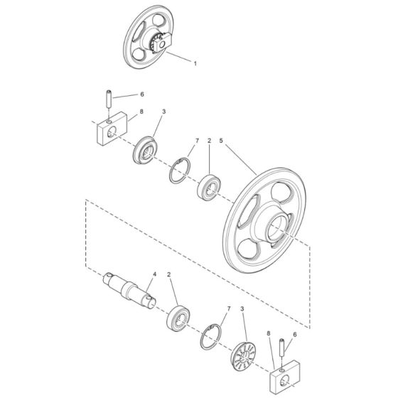 Idler Assembly for BobCat E14