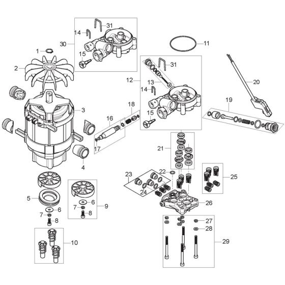 Motor Pump Assembly for Nilfisk