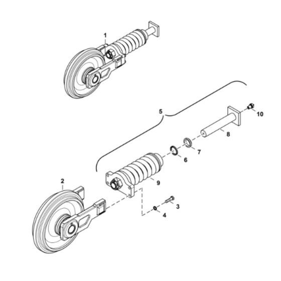 Track Tensioner & Idler Assembly