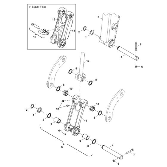 Bucket Link Assembly for BobCat E26