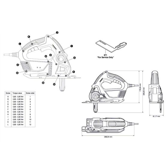 Multi-Saw Assembly for Bosch EasyCut 50