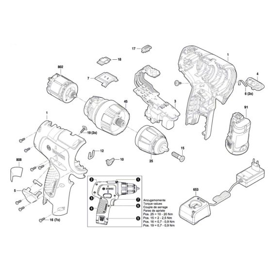 Cordless Two-speed Combi Assembly for Bosch EasyImpact 12