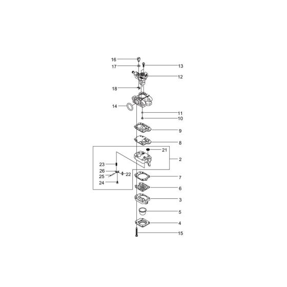 Carburettor for Shindaiwa EB221S
