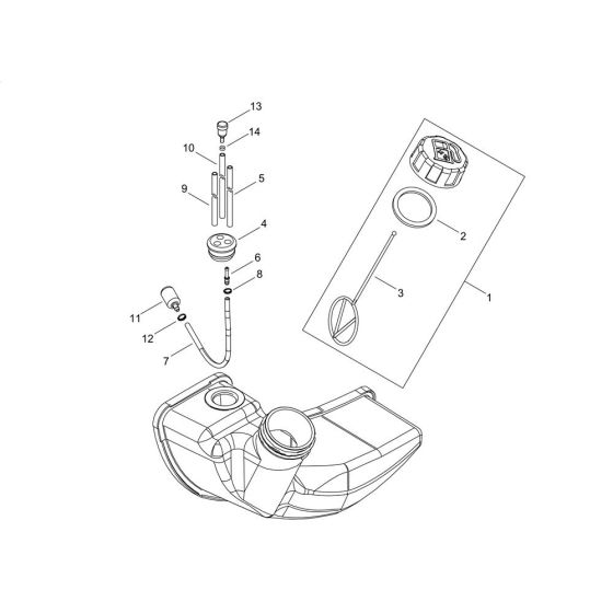 Fuel Tank for Shindaiwa EB252