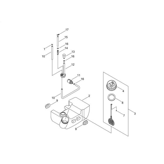 Fuel Tank for Shindaiwa EB3410