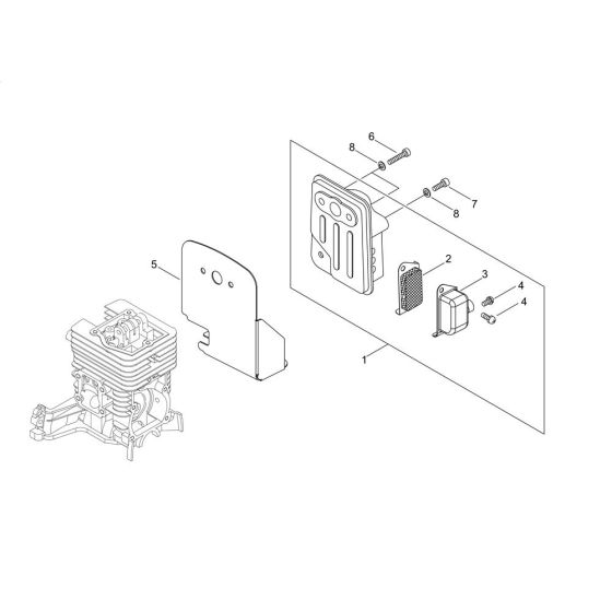Muffler for Shindaiwa EB3410