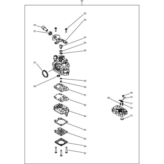 Carburetor Assembly for Makita EB7650TH Leaf Blowers