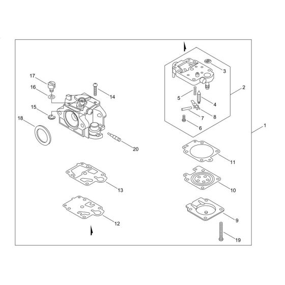 Carburettor for Shindaiwa EB770