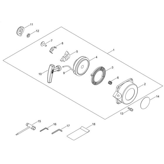 Recoil Starter for Shindaiwa