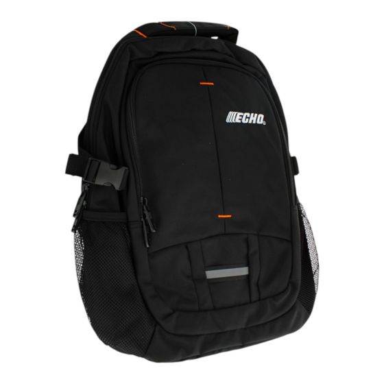 Echo Logo Black and Orange Backpack