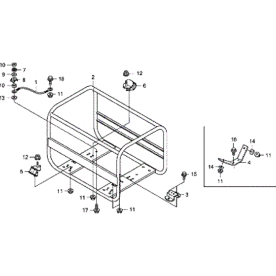 Frame Assembly for Honda EC5000 Generator