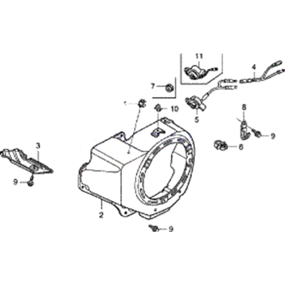 Fan Cover Assembly for Honda EC5000 Generator