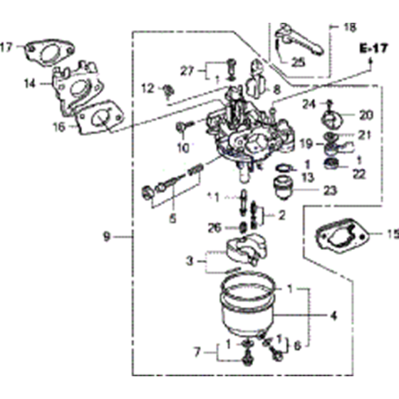 Carburettor Assembly for Honda EC5000 Generator