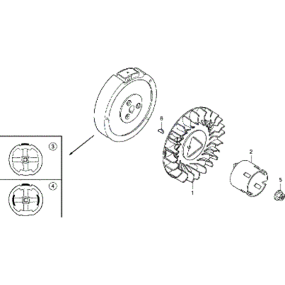 Flywheel Assembly for Honda EC5000 Generator