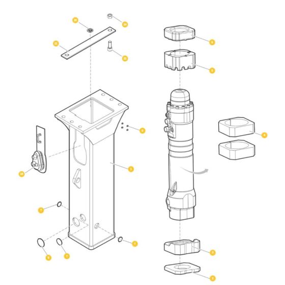 Epiroc EC 60T Breaker Assembly