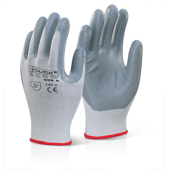 General Assembly Glove 100% Polyester Shell NBR Coated Palm/Finger Grey XXL