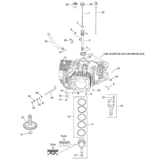 CrankCase for Kohler ECV630 Engines