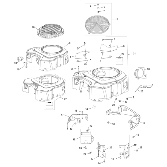 Blower Housing for Kohler ECV630 Engines