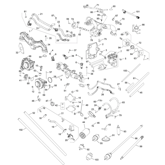 Fuel System for Kohler ECV630 Engines