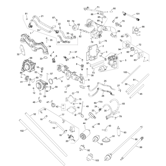 Fuel System for Kohler ECV680 Engines