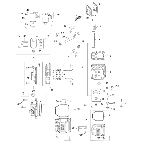 CylinderHead/Breather for Kohler ECV730 Engines