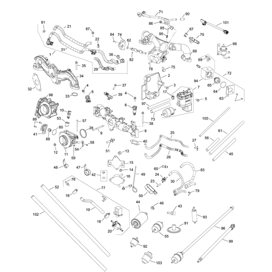 Fuel System for Kohler ECV749 Engines