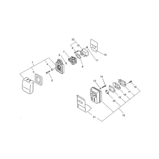 Air Cleaner & Muffler for ECHO