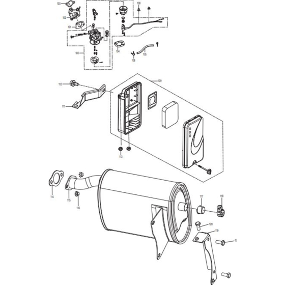 Carburetor Assembly for Makita EG4550A Generators