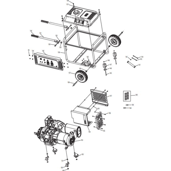 Frame Assembly for Makita EG4550A Generators