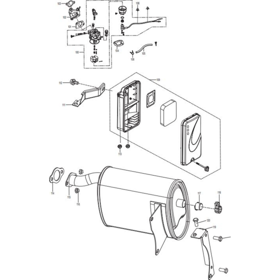 Carburetor Assembly for Makita EG5550A Generators