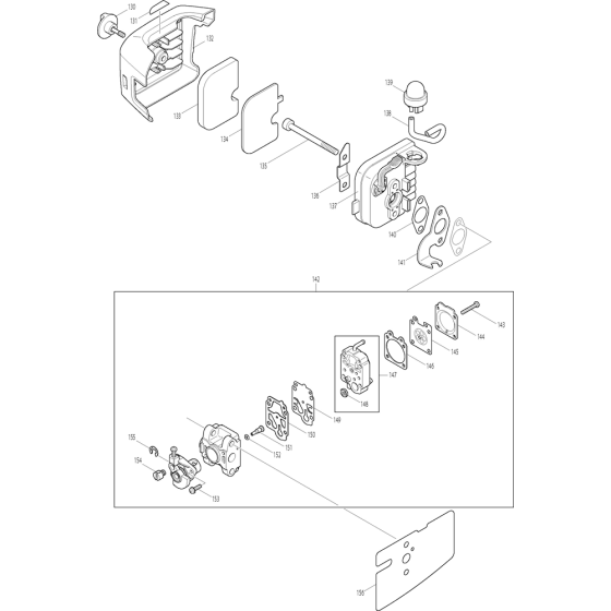 Carburetor Assembly for Makita EH5000W Hedge Trimmers