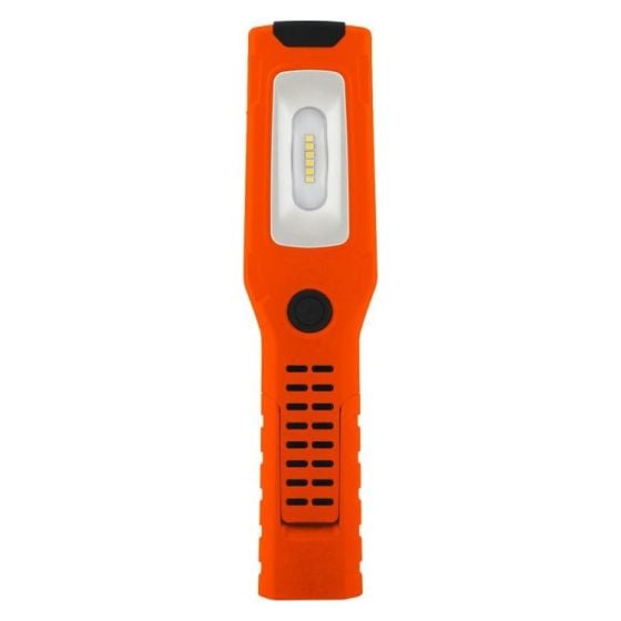 Flexible Magnetic Hand LED Lamp/Torch - Orange. 6 x 0.5W Lamp, 1 x 1W Torch