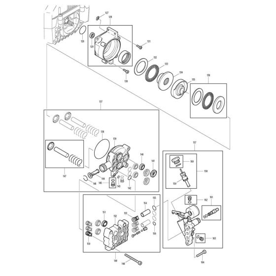 Engine Block Assembly for Makita EHW120