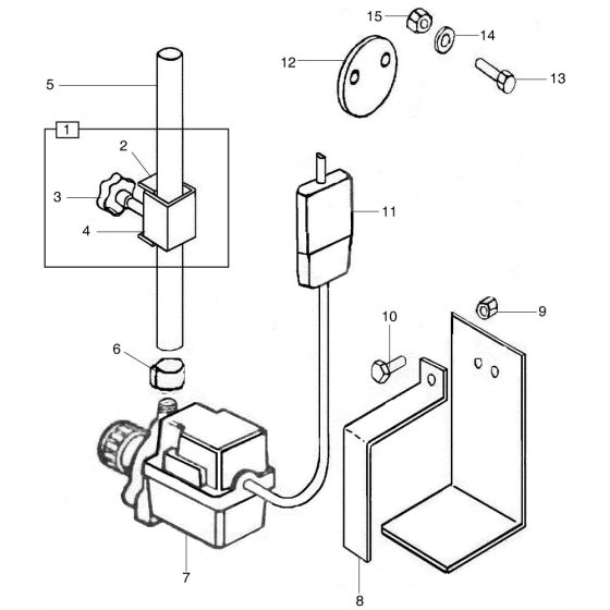 Electrical Water Pump Assembly for Altrad Belle Ambassador Bench Saw