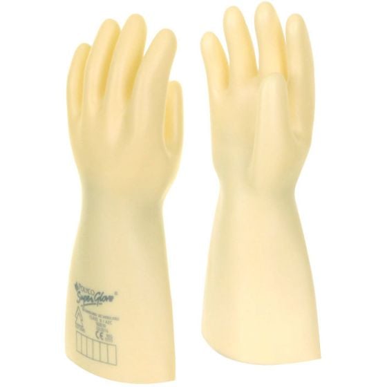 Electrician Gauntlet Class 0 Insulating Rubber Glove Max 1000V White 10