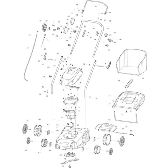 Makita ELM3310 Mower Assembly