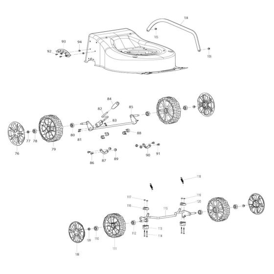 Wheel Assembly for Makita ELM4110