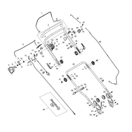 Handle Assembly for Makita ELM4621
