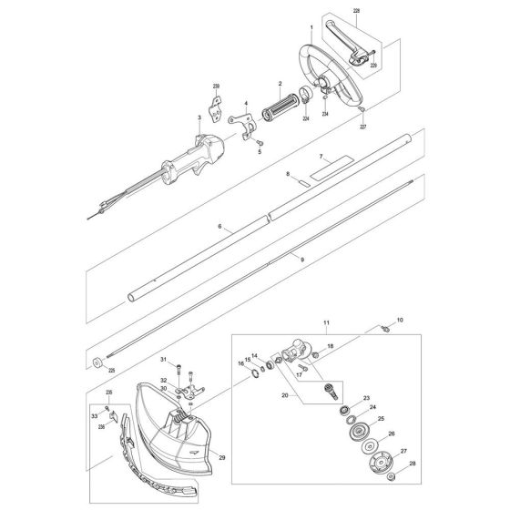 Makita EM2511LH Assembly